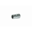 Teng Tools 1/2 in Drive 14 mm 12 Point Bi-Hexagon Chrome Vanadium Steel Socket, Satin Finish, 38mm Overall Length M120514-C