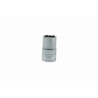 Teng Tools 1/2 in Drive 15 mm 12 Point Bi-Hexagon Socket, Satin Finish, Chrome Vanadium Steel, 38mm Overall Length M120515-C