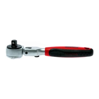 Teng Tools 1/4 in Ratchet with Ratchet Handle, Flexible Head, 173mm Overall Length 1400-72SN