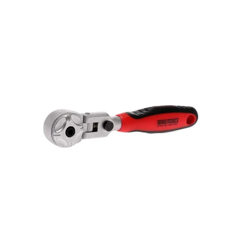 Teng Tools 1/4 in Ratchet with Ratchet Handle, Flexible Head, 173mm Overall Length 1400-72SN