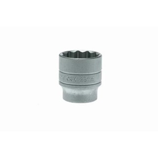 Teng Tools 1/2 in Drive 29 mm 12 Point Bi-Hexagon Socket, Satin Finish, 43mm Overall Length M120529-C