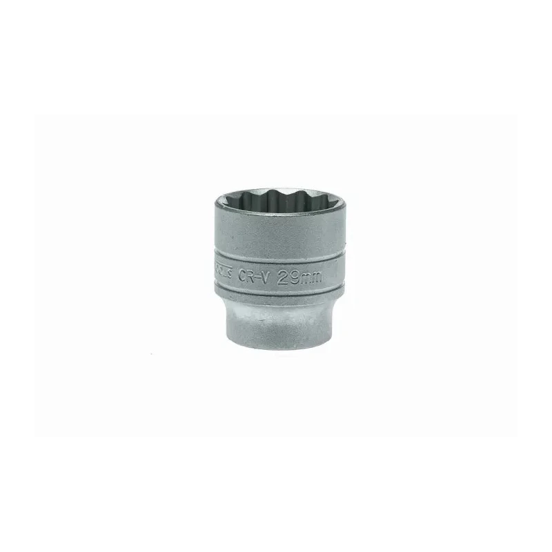 Teng Tools 1/2 in Drive 29 mm 12 Point Bi-Hexagon Socket, Satin Finish, 43mm Overall Length M120529-C