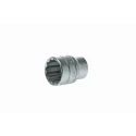 Teng Tools Socket 1/2 in Drive 24 mm 12 Point Bi-Hexagon Satin Finish 40mm Overall Length M120524-C