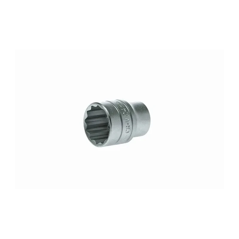 Teng Tools Socket 1/2 in Drive 24 mm 12 Point Bi-Hexagon Satin Finish 40mm Overall Length M120524-C