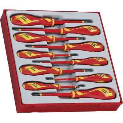 Teng Tools Insulated Screwdriver Set 10-Piece, 1000 Volt Rated TTDV910N
