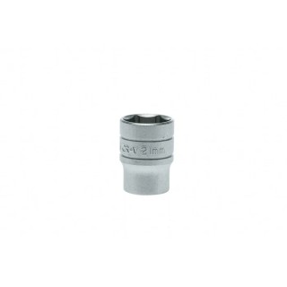 Teng Tools 1/2 in Drive 21 mm 6 Point Bi-Hexagon Socket 38 mm Overall Length M1205216-C