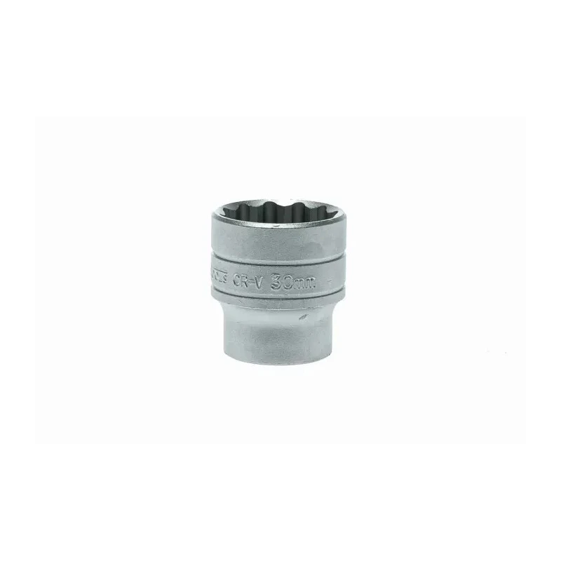 Teng Tools 1/2 in Drive 30 mm 12 Point Bi-Hexagon Satin Finish Socket 43mm Overall Length M120530-C