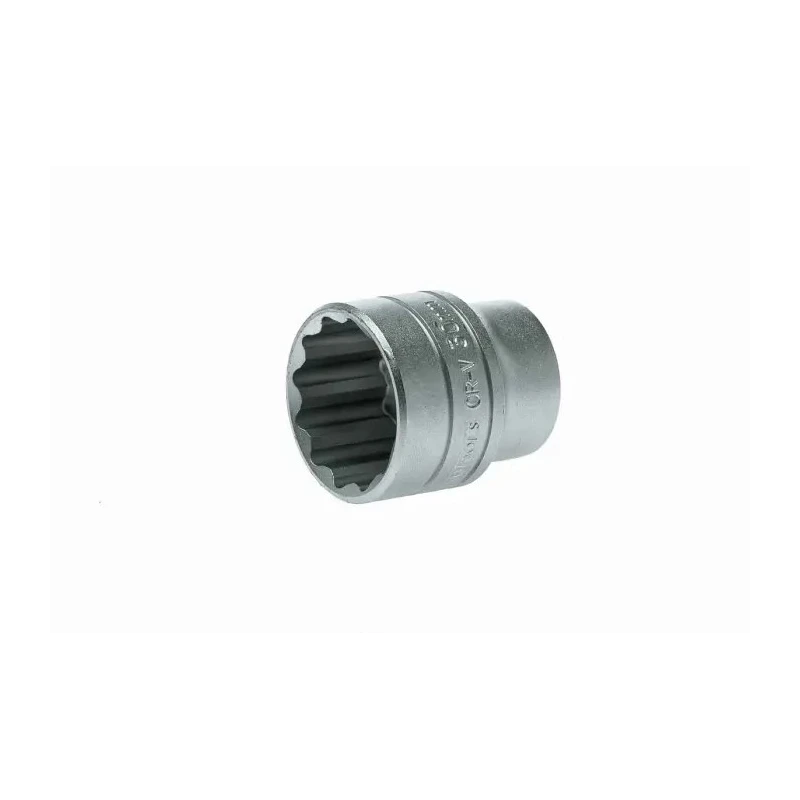 Teng Tools 1/2 in Drive 30 mm 12 Point Bi-Hexagon Satin Finish Socket 43mm Overall Length M120530-C