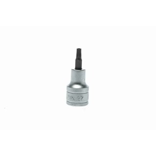 Teng Tools 1/2 in Drive TPX27 Bit Socket Alloy Steel Chrome Finish 22mm Overall Length TPX27