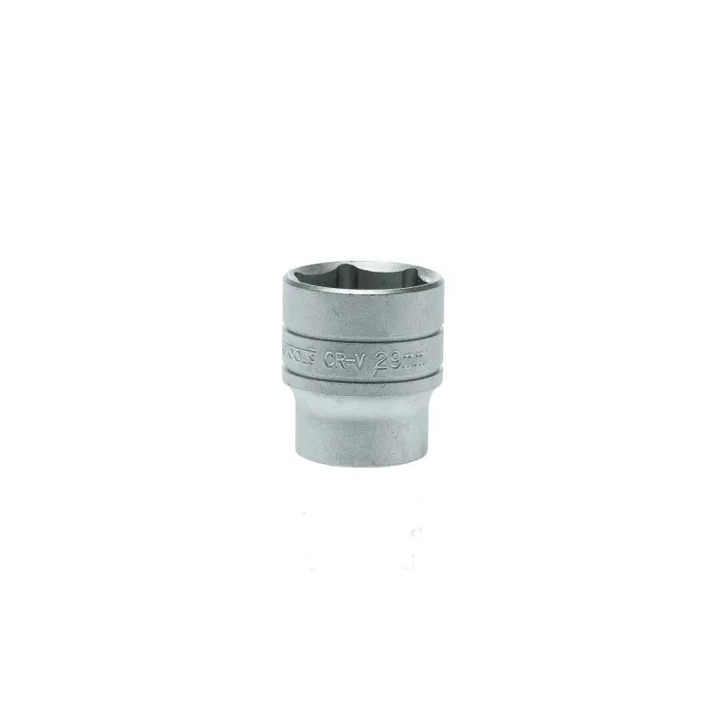 Teng Tools 1/2 in Drive 29 mm 6 Point Bi-Hexagon Socket, Chrome Vanadium Steel, Satin Finish, 43mm Overall Length M1205296-C