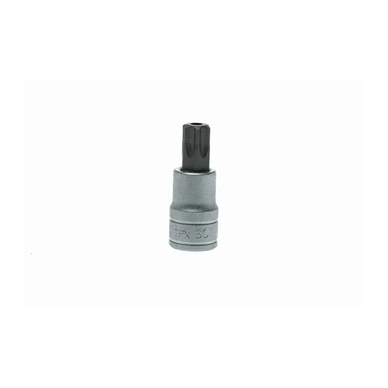 Teng Tools 1/2 in Drive T60 Bit Socket Square Drive Alloy Steel Chrome Finish 22mm Overall Length M121260-C