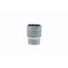 Teng Tools 1/2 in Drive 23 mm 12 Point Bi-Hexagon Socket, Satin Finish, 38mm Overall Length M120523-C
