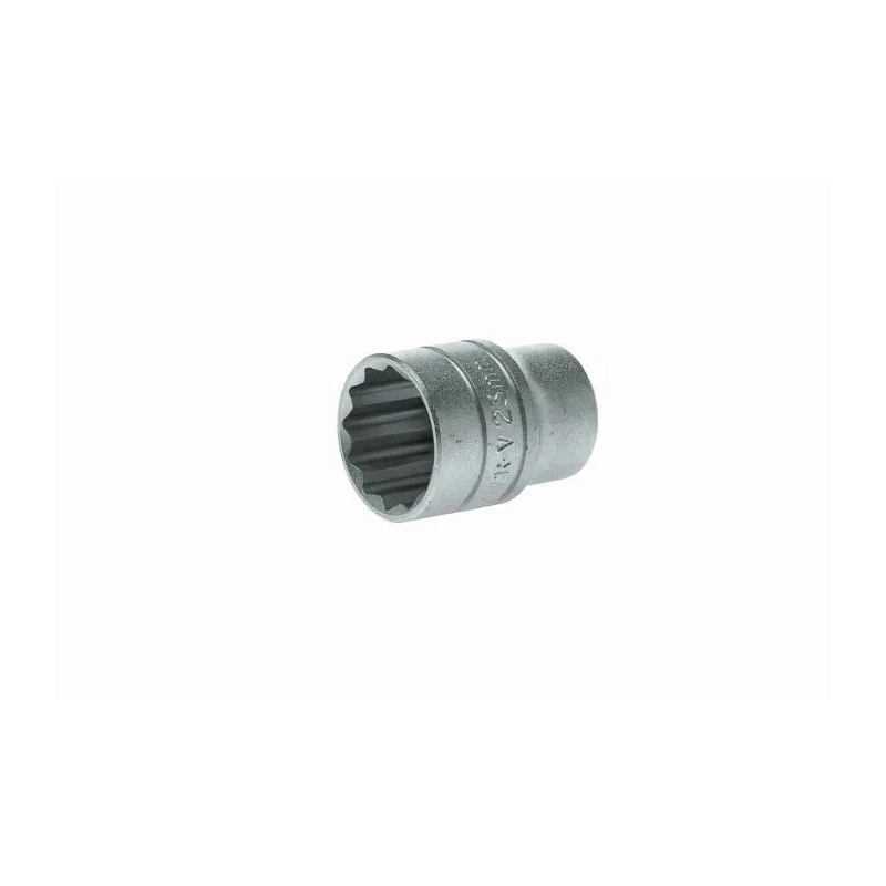 Teng Tools 1/2 in Drive 23 mm 12 Point Bi-Hexagon Socket, Satin Finish, 38mm Overall Length M120523-C