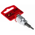 Teng Tools 3/8 in Drive TX15 Bit Socket, Alloy Steel, Chrome Finish, 18mm Overall Length 