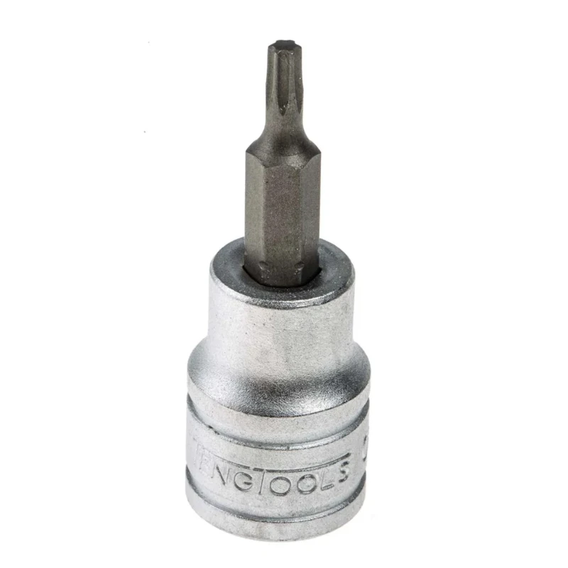 Teng Tools 3/8 in Drive TX15 Bit Socket, Alloy Steel, Chrome Finish, 18mm Overall Length 