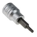 Teng Tools 3/8 in Drive TX15 Bit Socket, Alloy Steel, Chrome Finish, 18mm Overall Length 