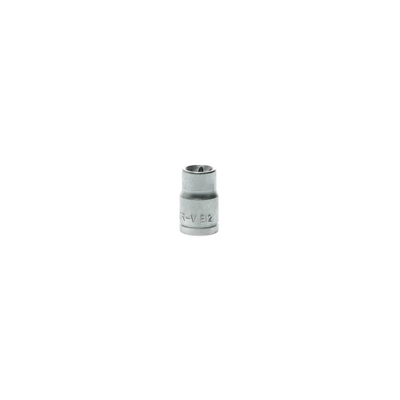 Teng Tools 3/8 in Drive E12 Standard Square Alloy Steel Socket, 78mm Overall Length M380712-C