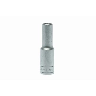 Teng Tools 1/2 in Drive 11 mm 12 Point Satin Finish Chrome Vanadium Steel Socket M120611-C