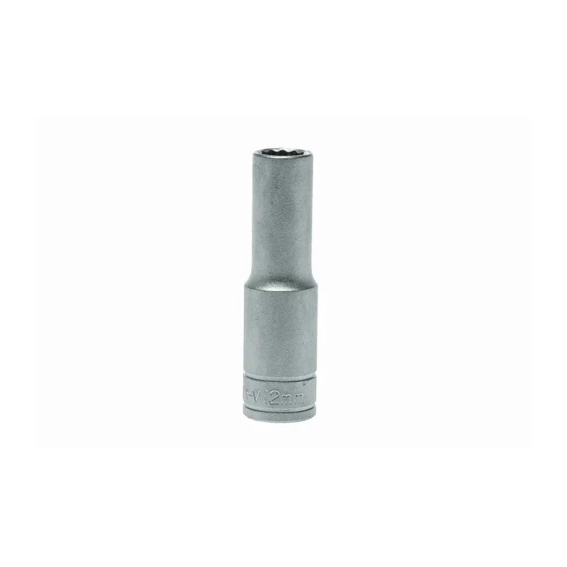 Teng Tools 12 mm 12 Point 1/2 in Drive Satin Finish Chrome Vanadium Steel Socket 79mm Overall Length M120612-C