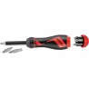 Teng Tools Ratcheting 1/4 in Hex Phillips, Pozidriv, Slotted, Torx Ratchet Screwdriver 175mm Length MDR915