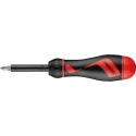 Teng Tools Ratcheting 1/4 in Hex Phillips, Pozidriv, Slotted, Torx Ratchet Screwdriver 175mm Length MDR915