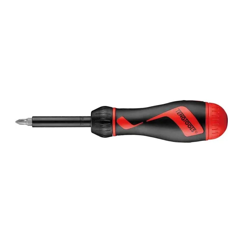 Teng Tools Ratcheting 1/4 in Hex Phillips, Pozidriv, Slotted, Torx Ratchet Screwdriver 175mm Length MDR915