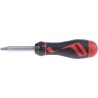 Teng Tools Ratcheting 1/4 in Hex Phillips, Pozidriv, Slotted Ratchet Screwdriver Set 175mm MDR908
