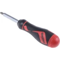 Teng Tools Ratcheting 1/4 in Hex Phillips, Pozidriv, Slotted Ratchet Screwdriver Set 175mm MDR908