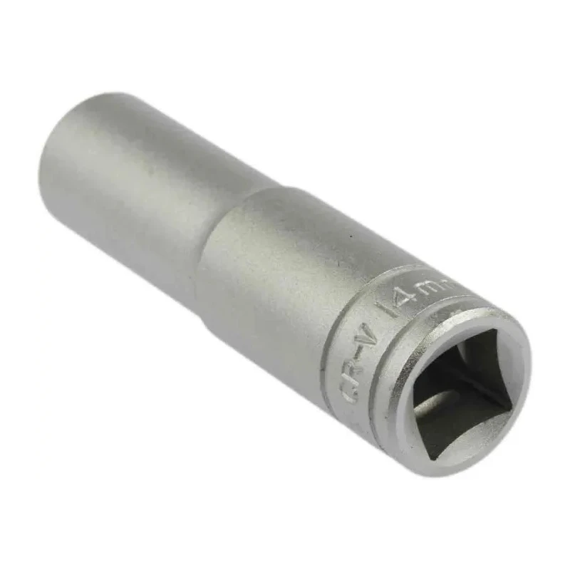 Teng Tools 1/2 Inch Drive 14 mm 12 Point Satin Finish Chrome Vanadium Steel Socket, 79mm Overall Length M120614-C