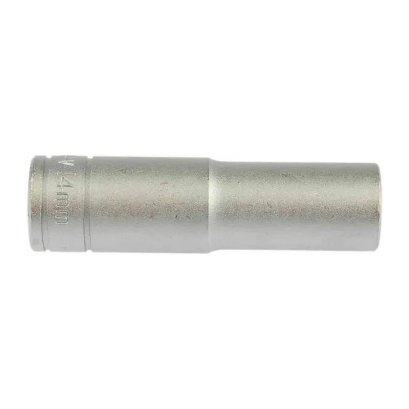 Teng Tools 1/2 Inch Drive 14 mm 12 Point Satin Finish Chrome Vanadium Steel Socket, 79mm Overall Length M120614-C