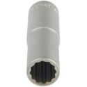 Teng Tools 1/2 Inch Drive 14 mm 12 Point Satin Finish Chrome Vanadium Steel Socket, 79mm Overall Length M120614-C