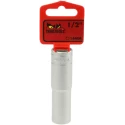 Teng Tools 1/2 Inch Drive 14 mm 12 Point Satin Finish Chrome Vanadium Steel Socket, 79mm Overall Length M120614-C