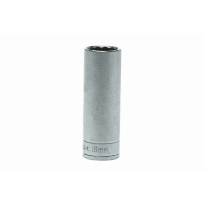 Teng Tools 1/2 in Drive 19 mm 12 Point Satin Finish Chrome Vanadium Steel Socket 79mm Overall Length M120619-C