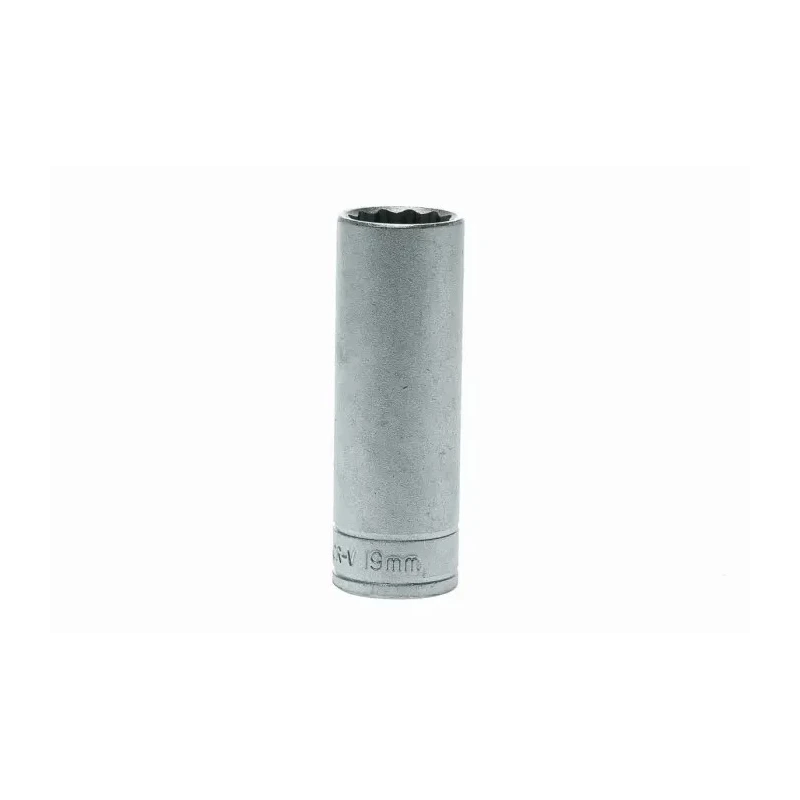 Teng Tools 1/2 in Drive 19 mm 12 Point Satin Finish Chrome Vanadium Steel Socket 79mm Overall Length M120619-C