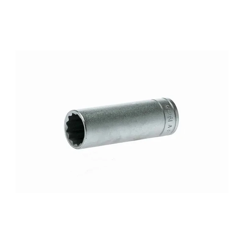 Teng Tools 1/2 in Drive 19 mm 12 Point Satin Finish Chrome Vanadium Steel Socket 79mm Overall Length M120619-C
