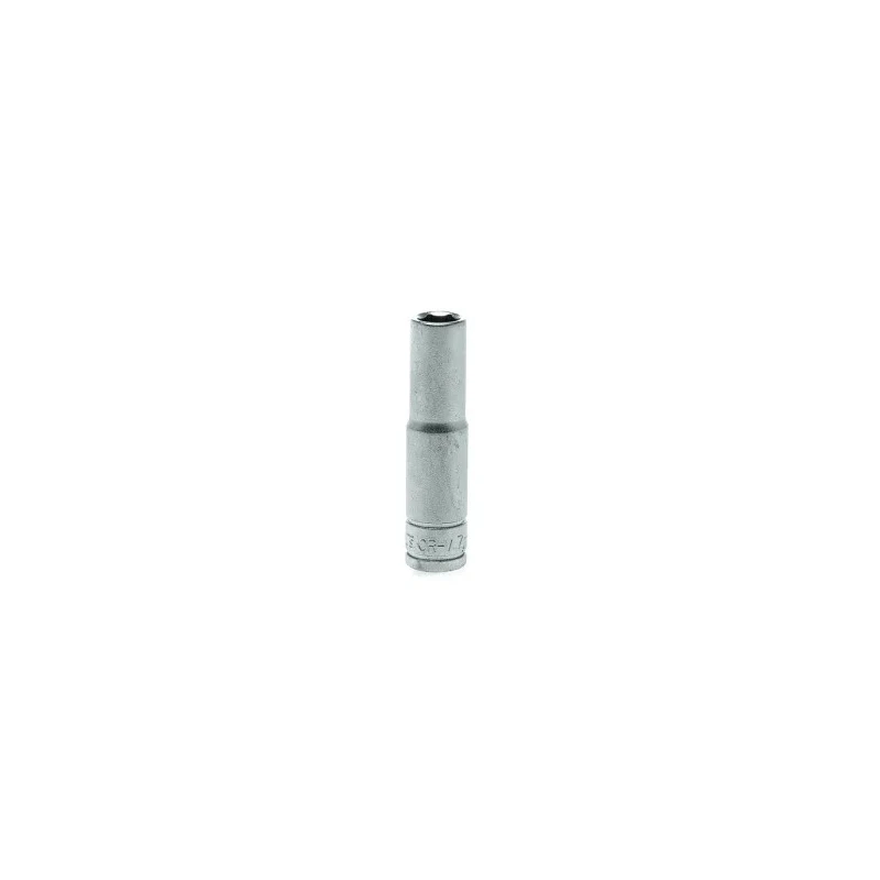 Teng Tools 1/4 in Drive 7 mm 6 Point Chrome Vanadium Socket, 49.5mm Overall Length M140607-C