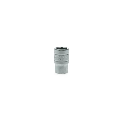 Teng Tools 1/4 in Drive 10 mm 6 Point Bi-Hexagon Socket, Chrome Vanadium, 25mm Overall Length M140510-C