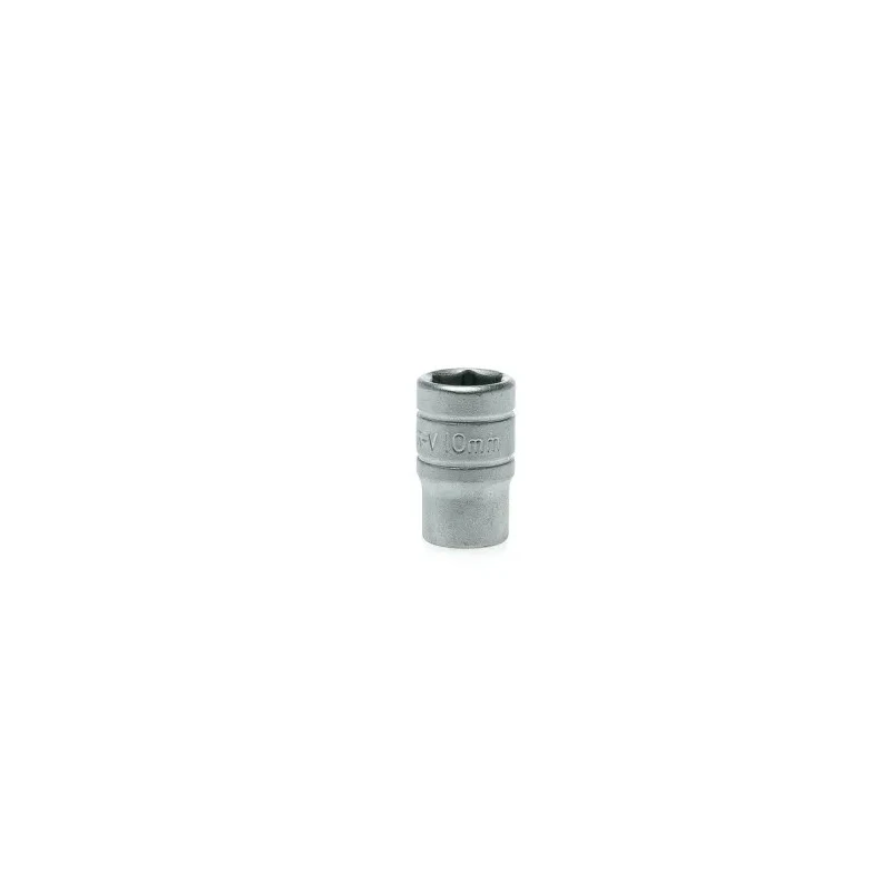 Teng Tools 1/4 in Drive 10 mm 6 Point Bi-Hexagon Socket, Chrome Vanadium, 25mm Overall Length M140510-C