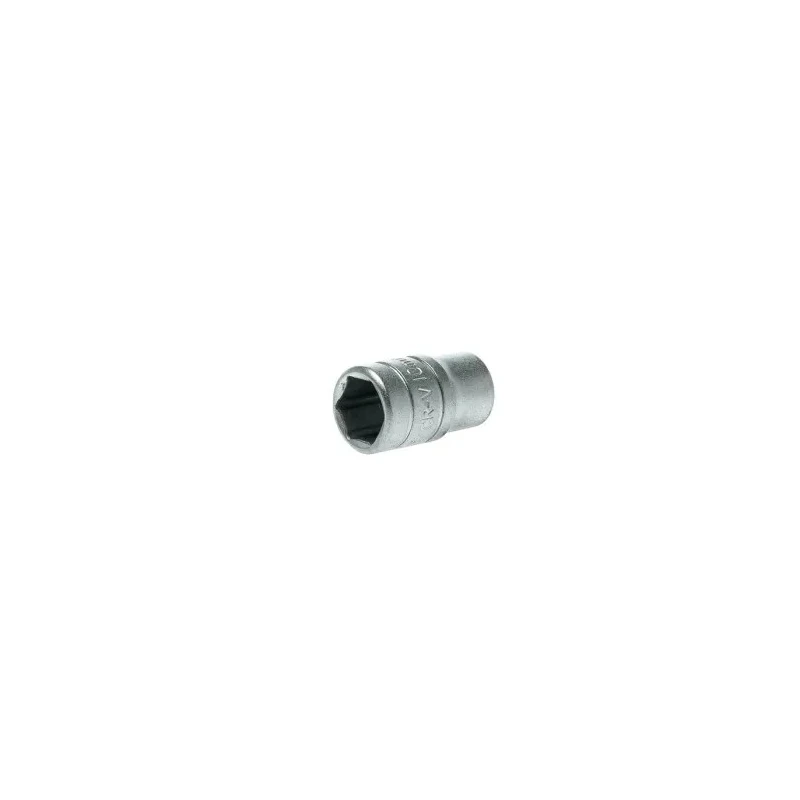 Teng Tools 1/4 in Drive 10 mm 6 Point Bi-Hexagon Socket, Chrome Vanadium, 25mm Overall Length M140510-C