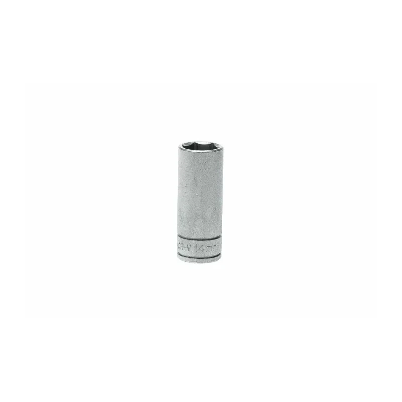 Teng Tools 3/8 in Drive 14 mm 6 Point Deep Metric Socket Satin Finish Chrome Vanadium Steel 45.5 mm Overall Length M380614-C