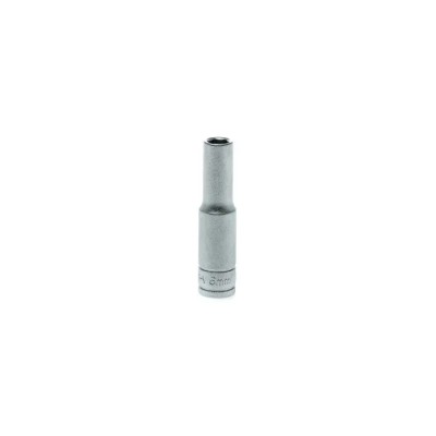 Teng Tools 1/4 in Drive 6 mm 6 Point Chrome Vanadium Socket 49.5mm Overall Length M140606-C