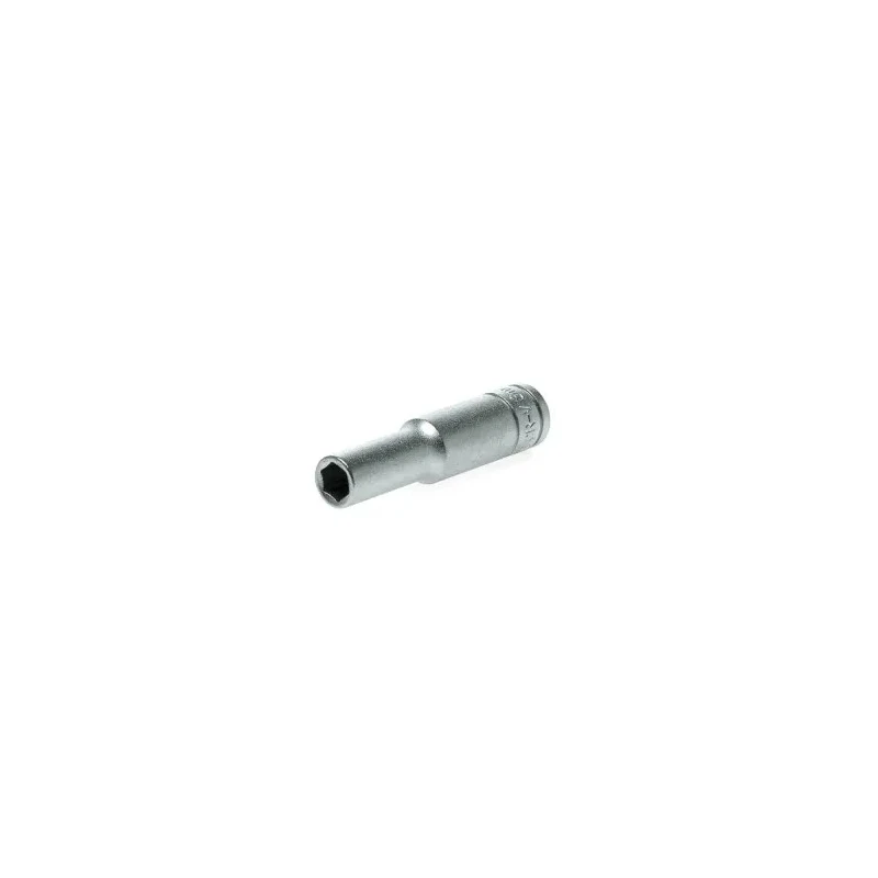 Teng Tools 1/4 in Drive 6 mm 6 Point Chrome Vanadium Socket 49.5mm Overall Length M140606-C