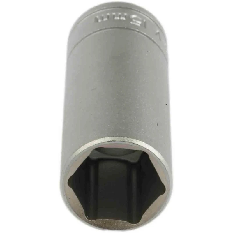 Teng Tools 3/8 in Drive 15 mm 6 Point Socket Satin Finish Chrome Vanadium Steel 45.5mm Overall Length M380615-C