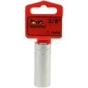 Teng Tools 3/8 in Drive 15 mm 6 Point Socket Satin Finish Chrome Vanadium Steel 45.5mm Overall Length M380615-C