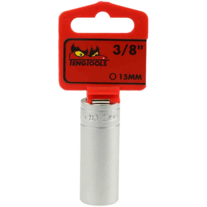 Teng Tools 3/8 in Drive 15 mm 6 Point Socket Satin Finish Chrome Vanadium Steel 45.5mm Overall Length M380615-C