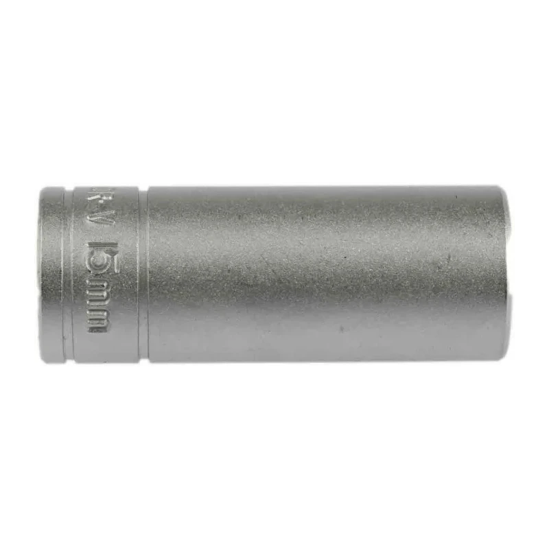 Teng Tools 3/8 in Drive 15 mm 6 Point Socket Satin Finish Chrome Vanadium Steel 45.5mm Overall Length M380615-C