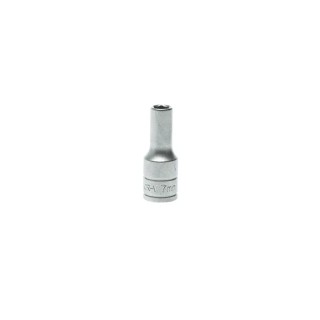 Teng Tools 7 mm 6 Point Socket 3/8 in Drive Satin Finish Chrome Vanadium Steel 45.5mm Overall Length M380607-C