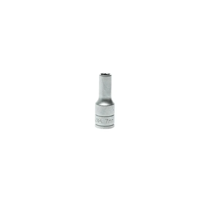 Teng Tools 7 mm 6 Point Socket 3/8 in Drive Satin Finish Chrome Vanadium Steel 45.5mm Overall Length M380607-C