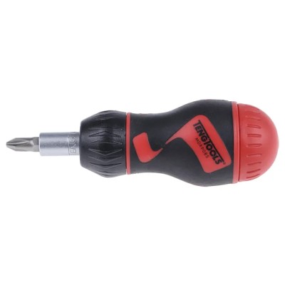Teng Tools 1/4 in Hex Hexagon Ratchet Screwdriver, 100 mm Length MDR908S
