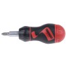 Teng Tools 1/4 in Hex Hexagon Ratchet Screwdriver, 100 mm Length MDR908S
